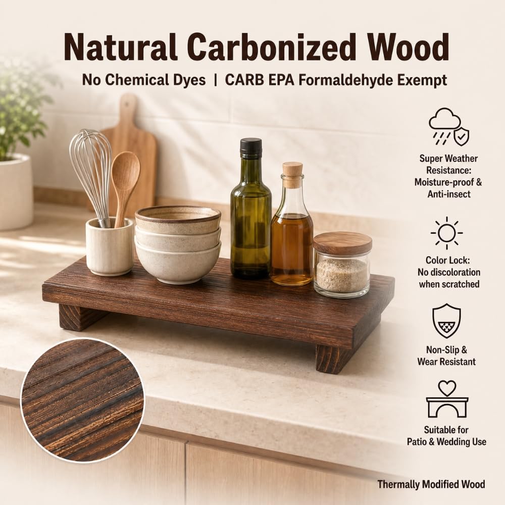 Wooden Soap Dish Tray / 9 x 6 / Set of 2