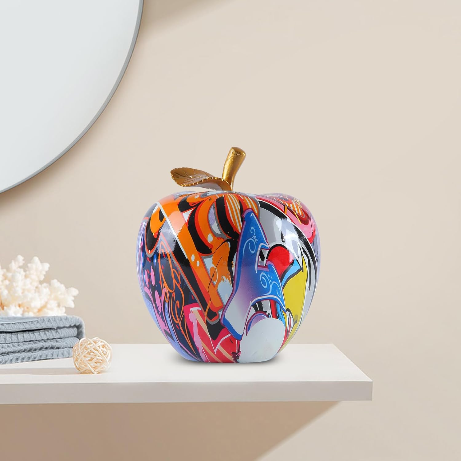 Fruit Figurines Apple Statue Decorations / Colorful / 5 x 4.3 x 4.3