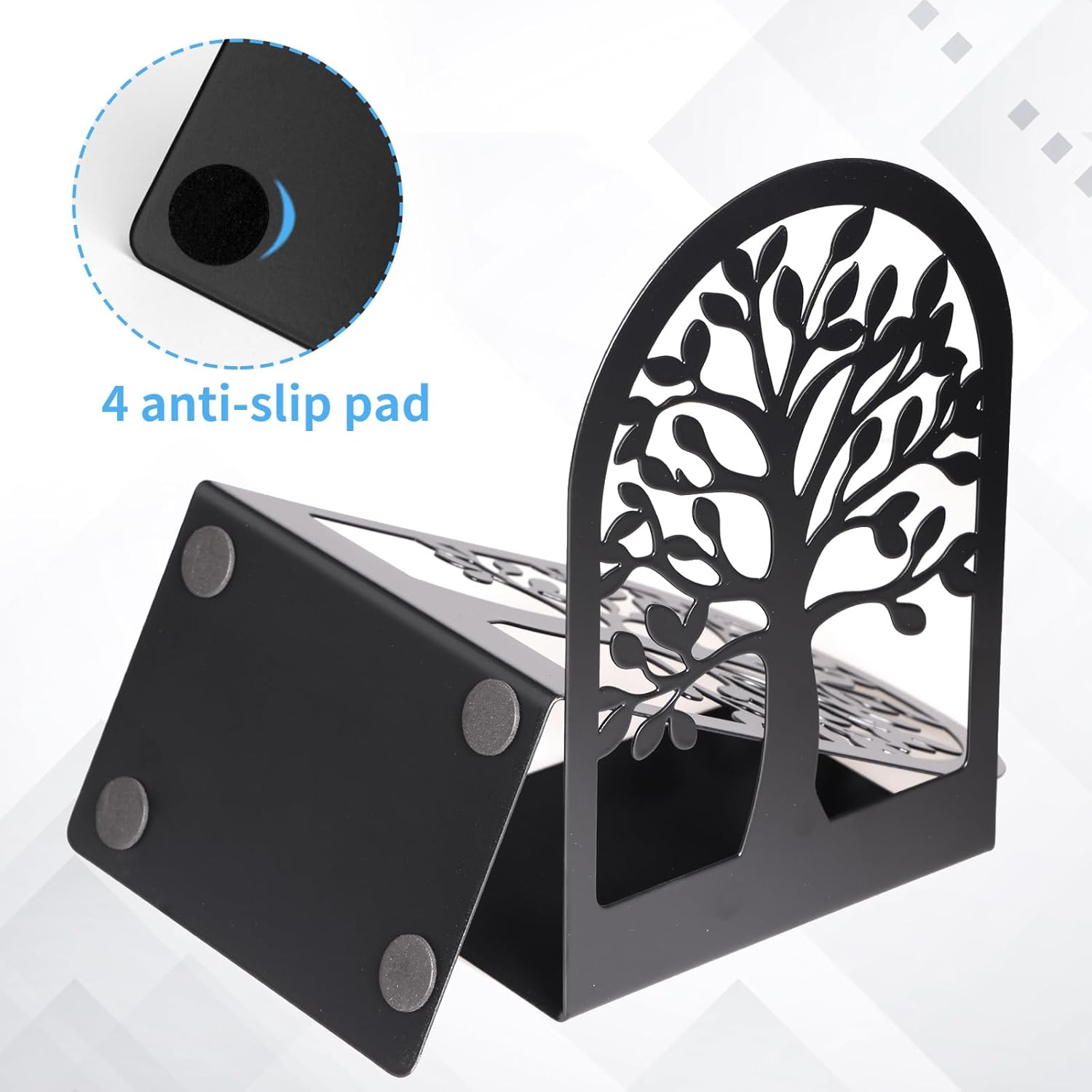 Metal Book Stoppers for Heavy / Black / Set of 10