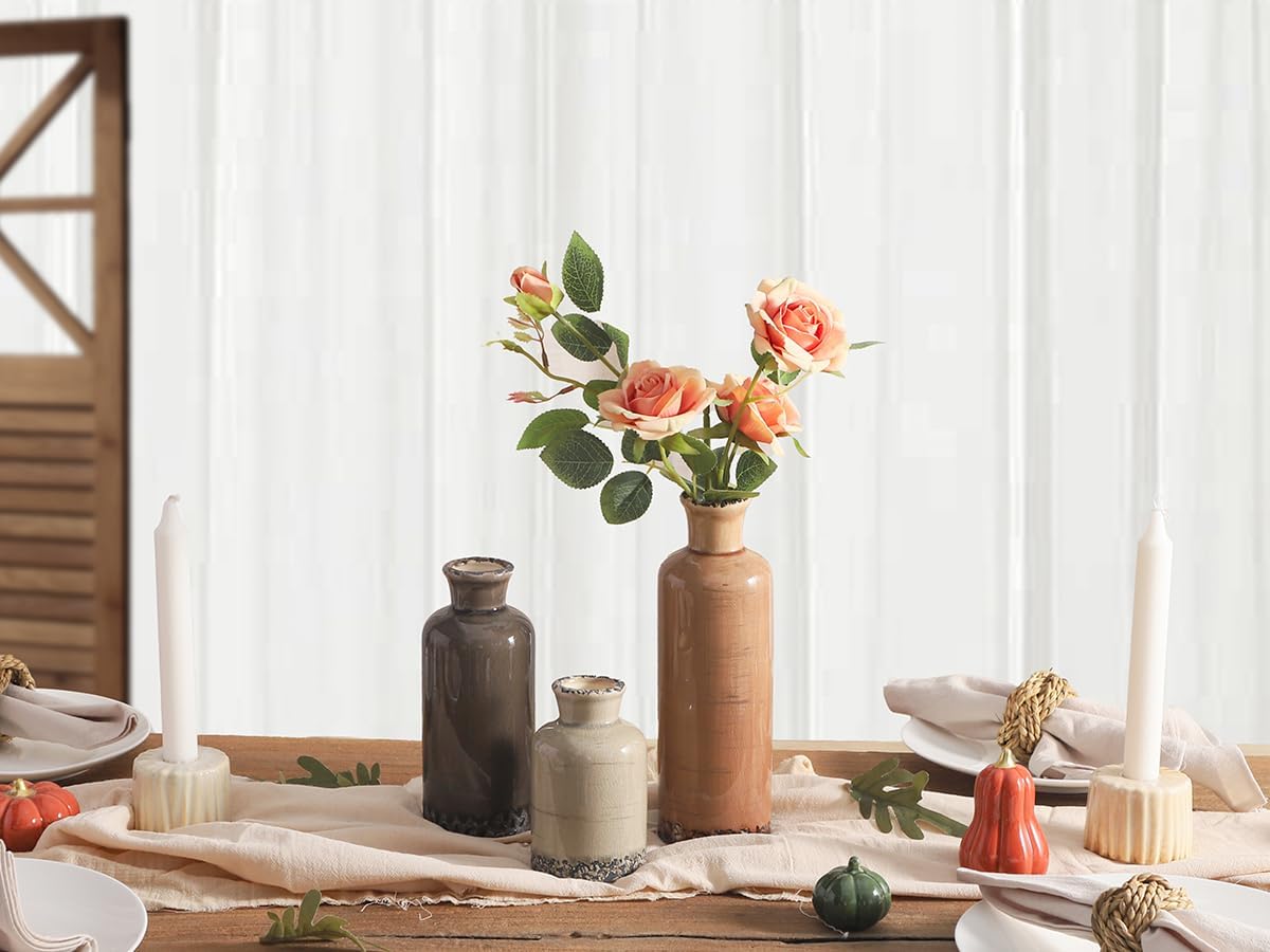Ceramic Vase / 007 Rustic - Brown / Set of 3