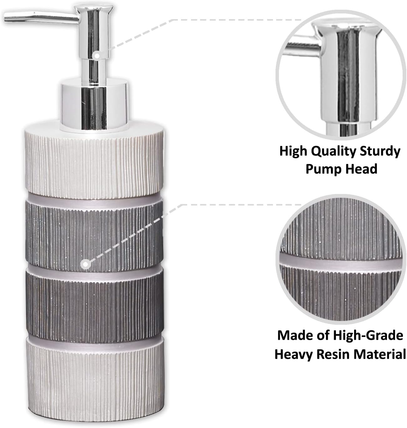 Zahari Home 4pc Modern Line Modern Bathroom Accessories Set Modern Soap Dispenser, Tumbler, Tooth Brush Holder and Dish