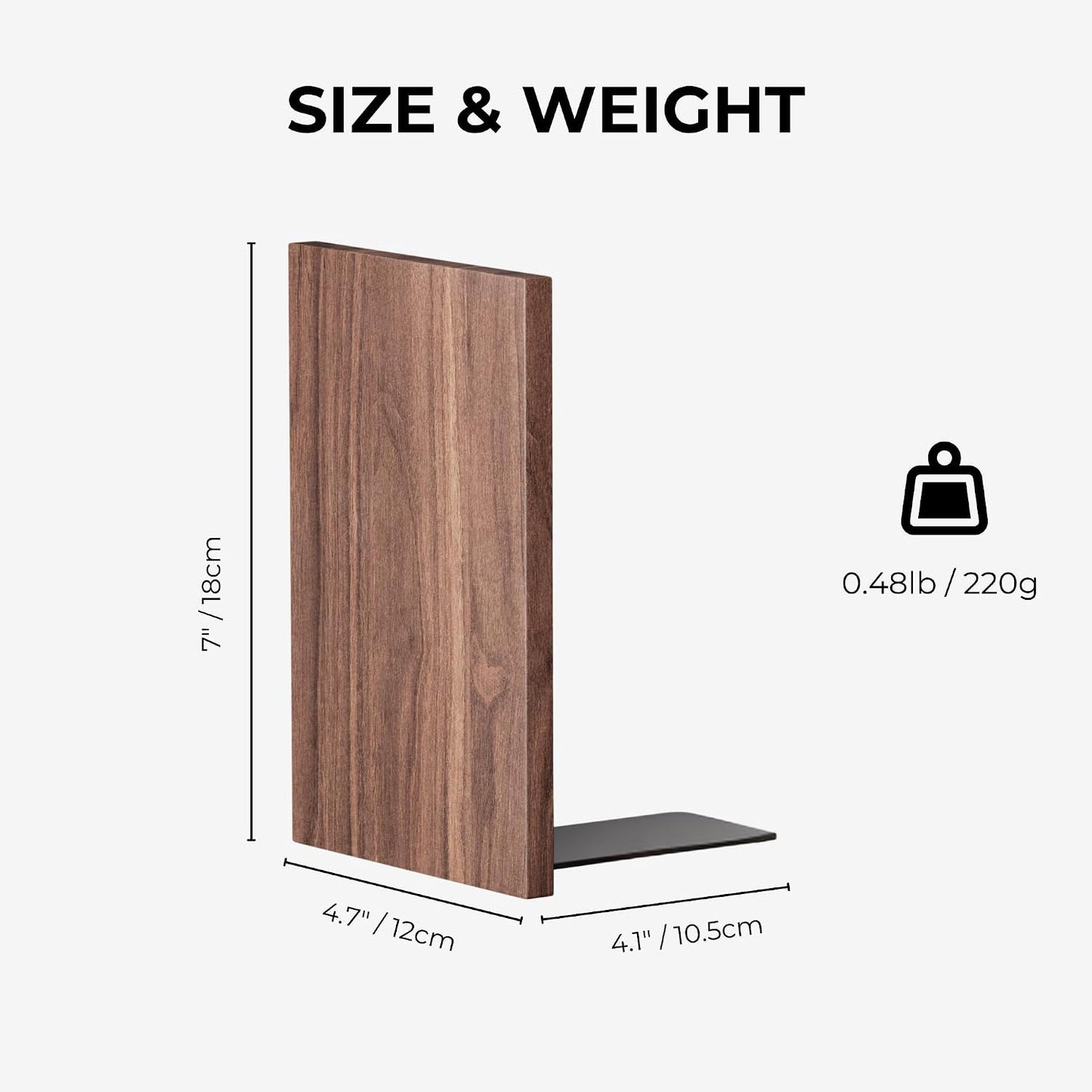 Non-Skid Bookends / 1 Pair