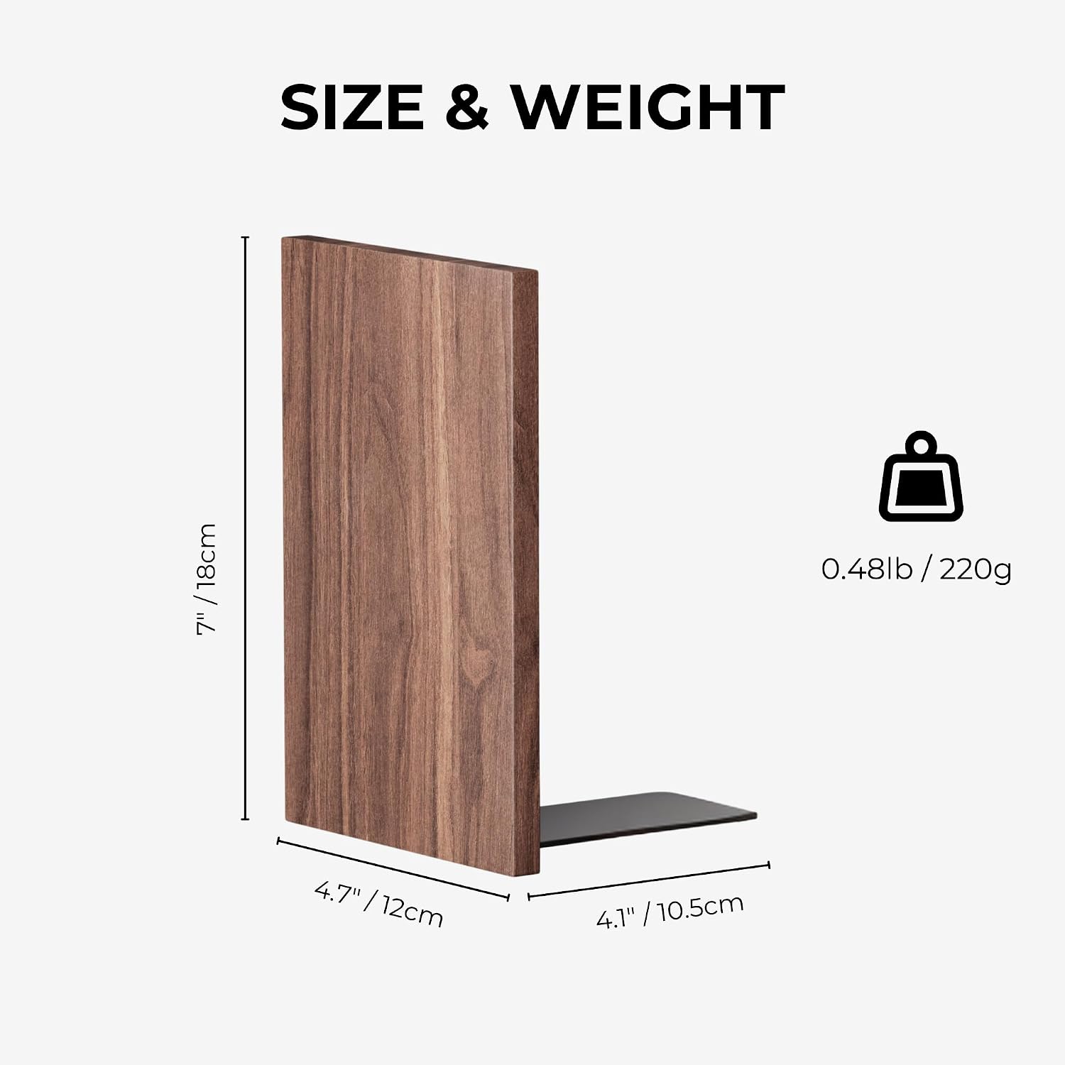 Non-Skid Bookends / 1 Pair