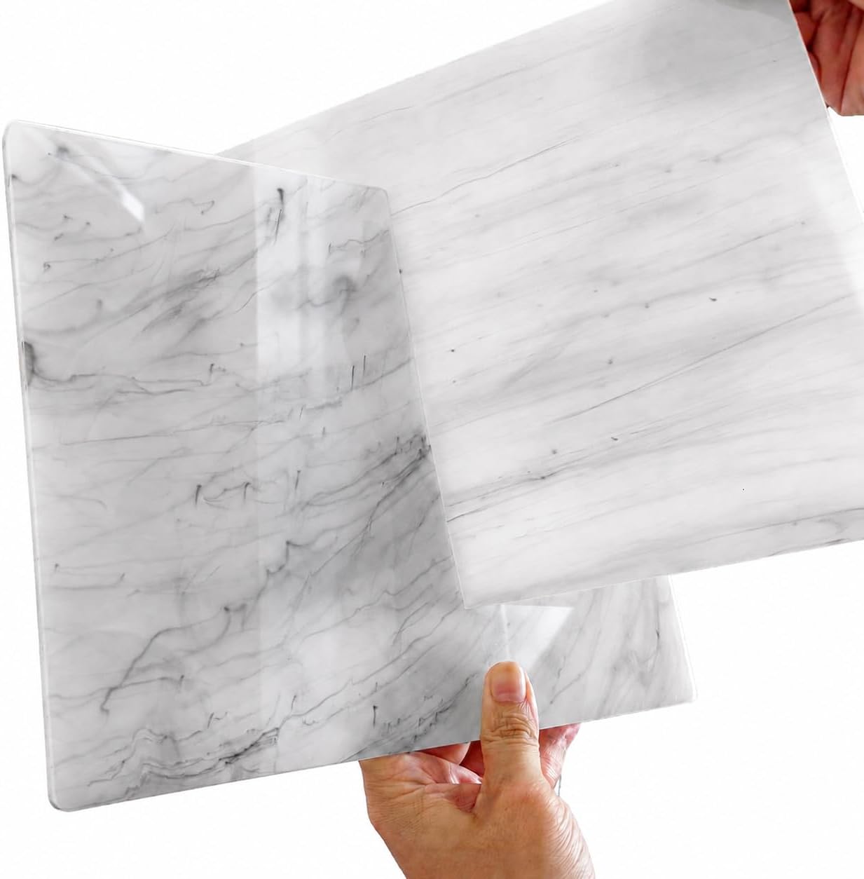 Marble Pattern Acrylic Book Stand, Large Open Book Display Stand & Coffee Table Book Stand, Book Holder for Cookbook