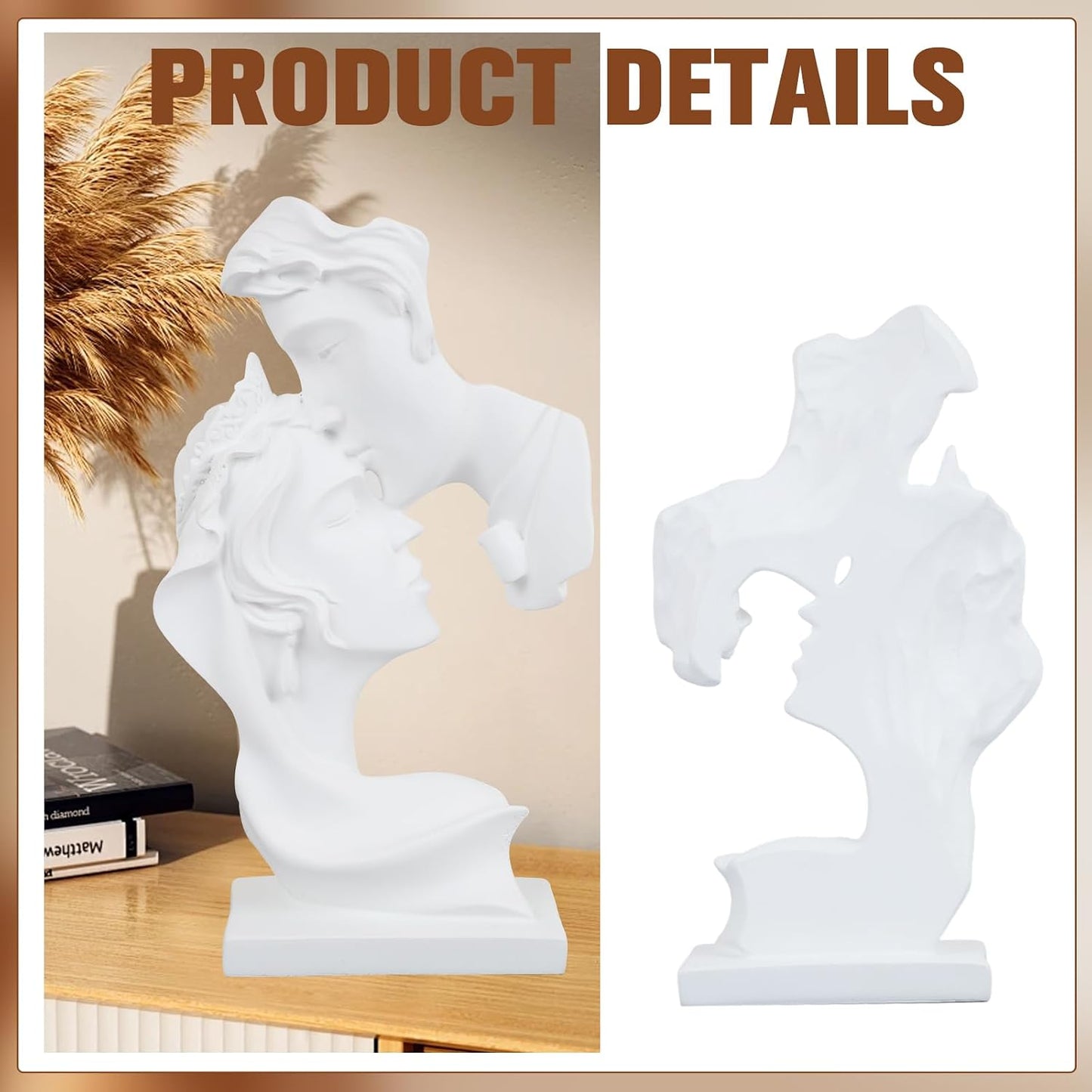 Abstract Art Couple Figurine / Couples Kiss