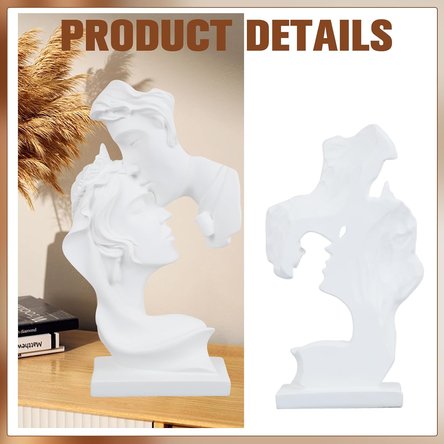 Abstract Art Couple Figurine / Couples Kiss