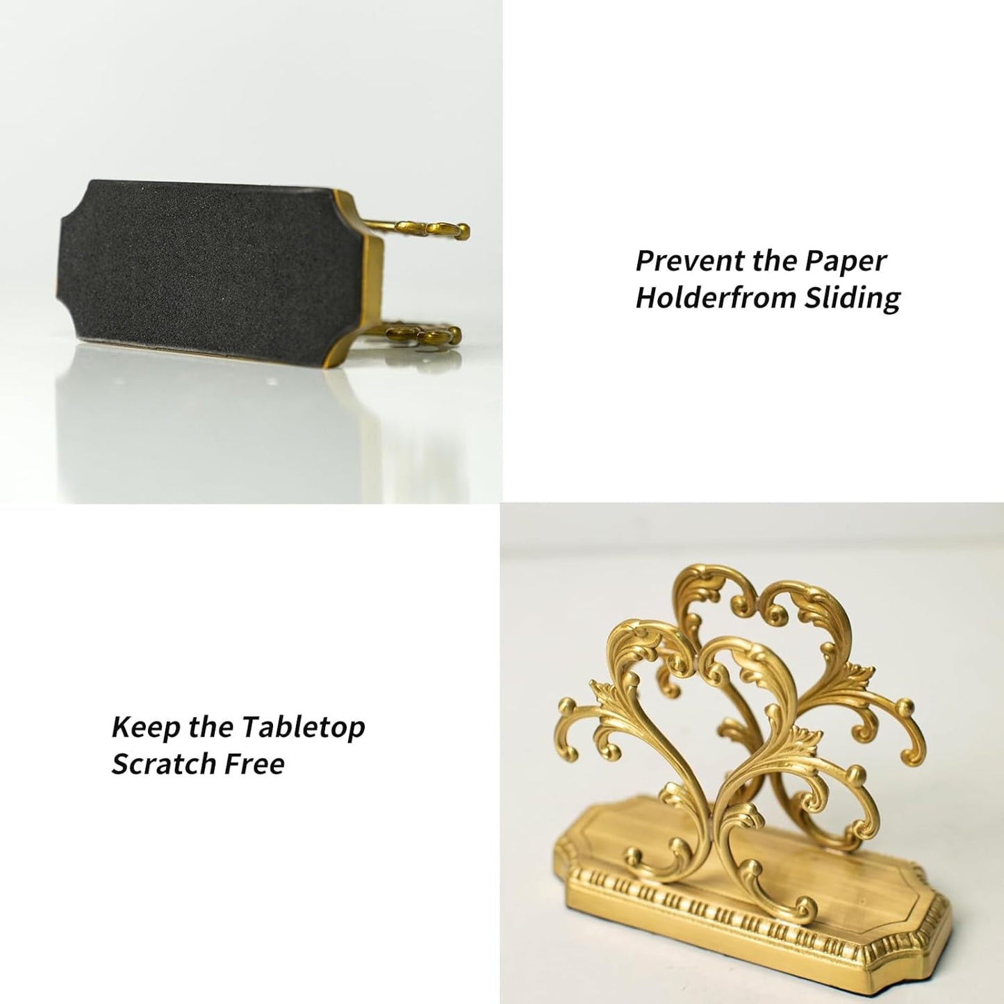 Brass Napkin Holders for Paper Napkins & Kitchen Dining & Countertops / Gold Napkin Holder