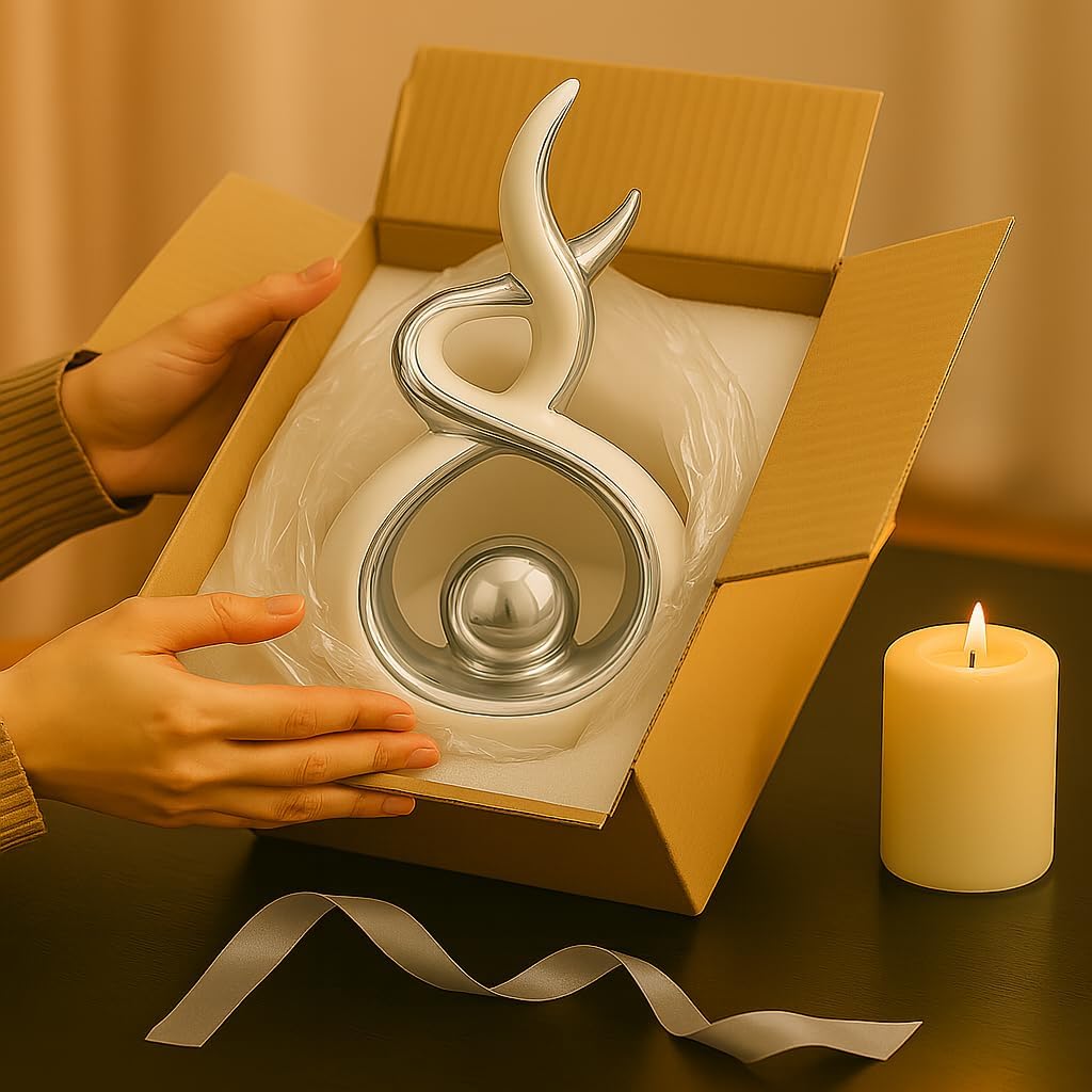 Modern Decorative Sculpture / White