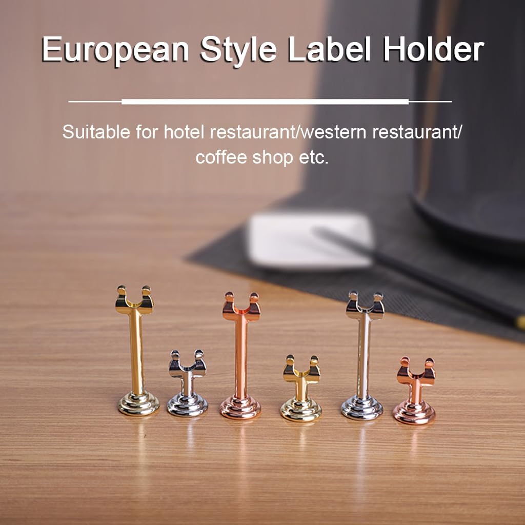 Small Size Table Number Holders,Stainless Steel Place Card Holder for Photos Food Signs Weddings Restaurants