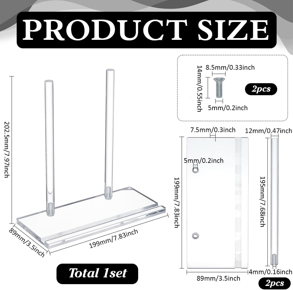 Tabletop Acrylic Book Display Stand Acrylic Display Easel Artwork Storage Rack / Clear / 7.83 x 3.5