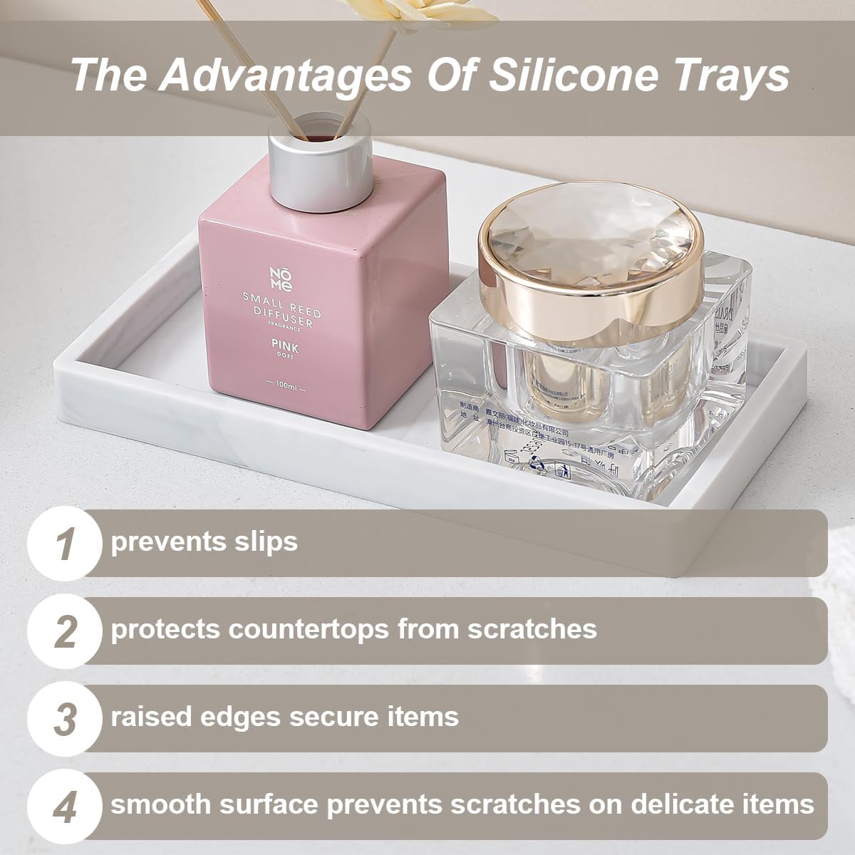 Small Tray / 11.8" L x 5" W Silicone Soap Dispenser Tray / Set of 2