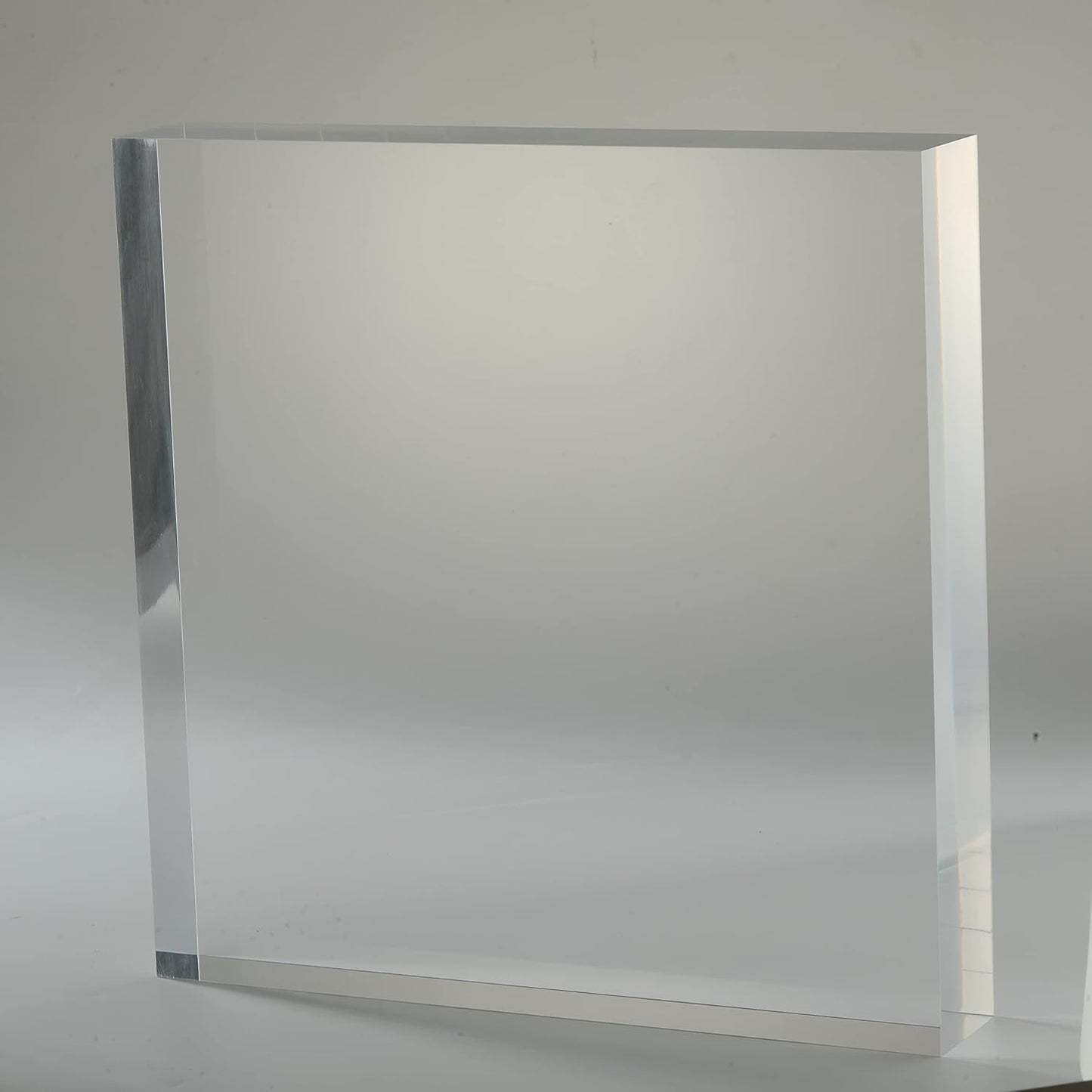 CiaoHER 2in Thickness Solid Acrylic Cube Display Block, 2" x 12" x 12" | Clear Polished, Pedestal Stand Riser, Solid