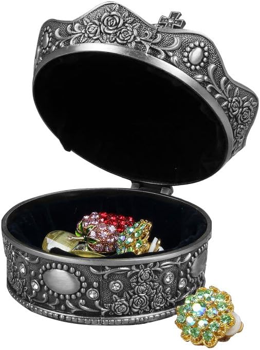 Creative Vintage Metal Alloy Design Jewelry Box Ring Trinket Case Christmas Birthday / Crown / Large