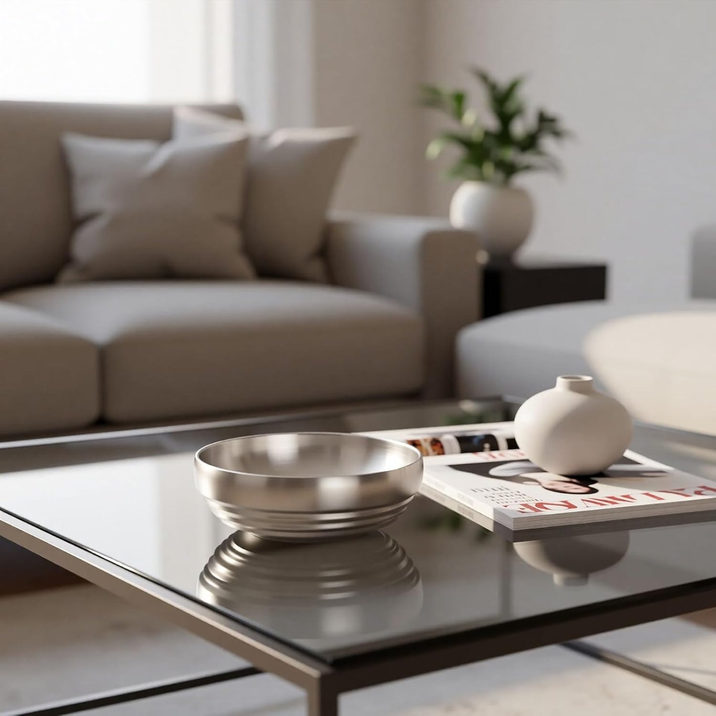 Stainless Steel Fruit Bowl / Silver