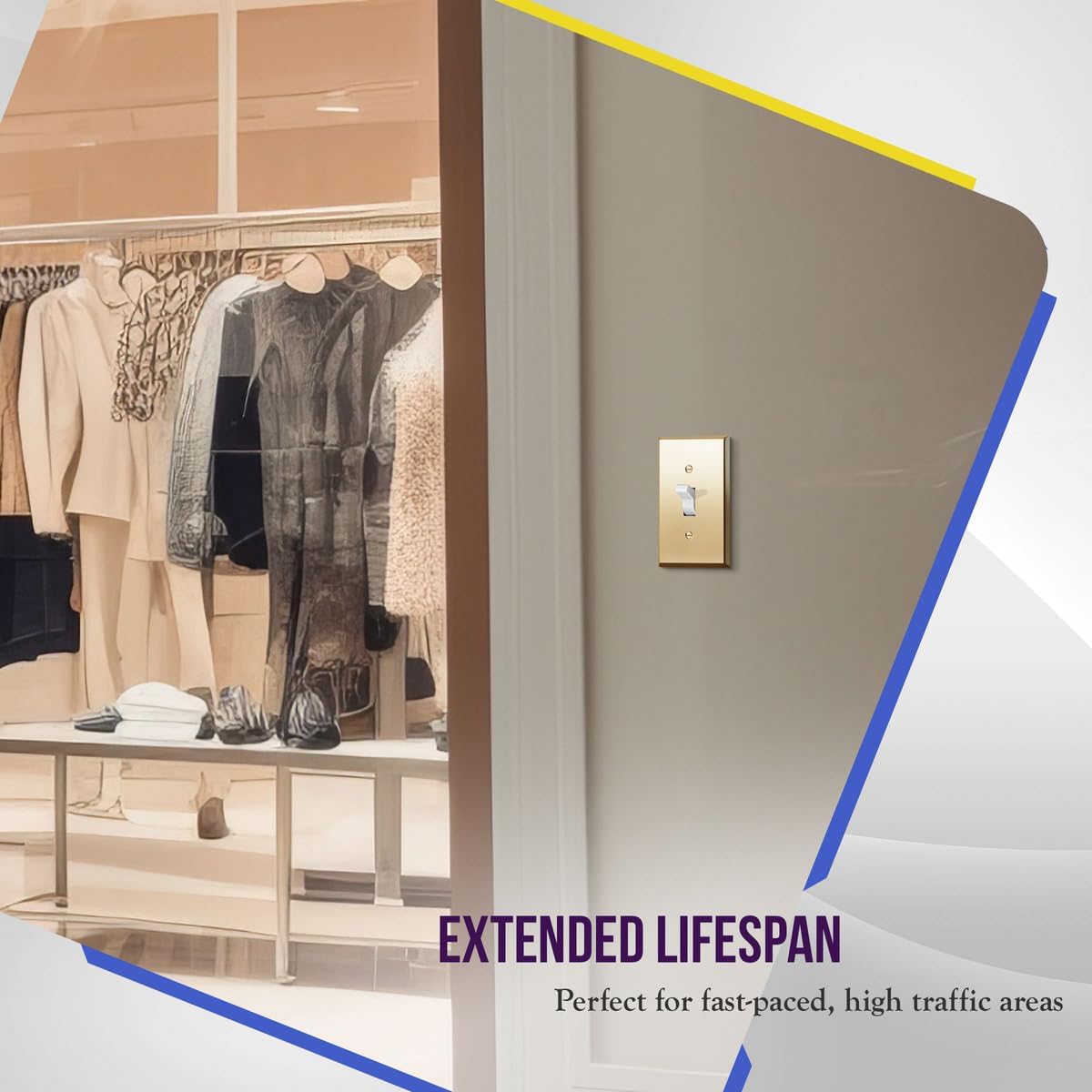ENERLITES Toggle Light Metal Wall Plate, Stainless Steel Switch Cover, Corrosion Resistant, Standard Size 1-Gang 4.50"