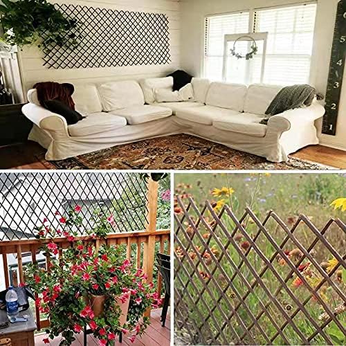 Nature Willow Trellis Expandable Plant Support Plant Climbing Lattices Trellis Willow Expandable Trellis Fence for