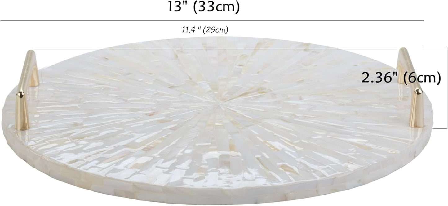 Vanity/Perfume/Trinket Tray / Cream Starburst