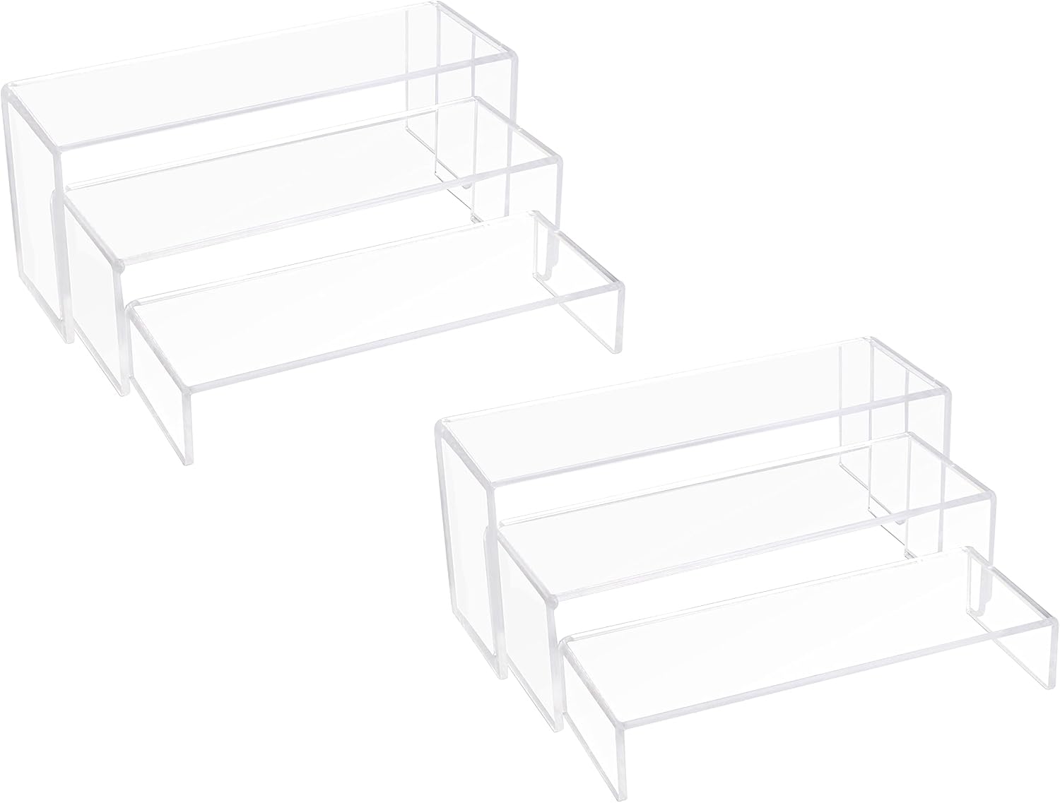 3 Tier Acrylic Riser Display Shelf Cupcake Stand for Amiibo Funko POP Figures / Clear
