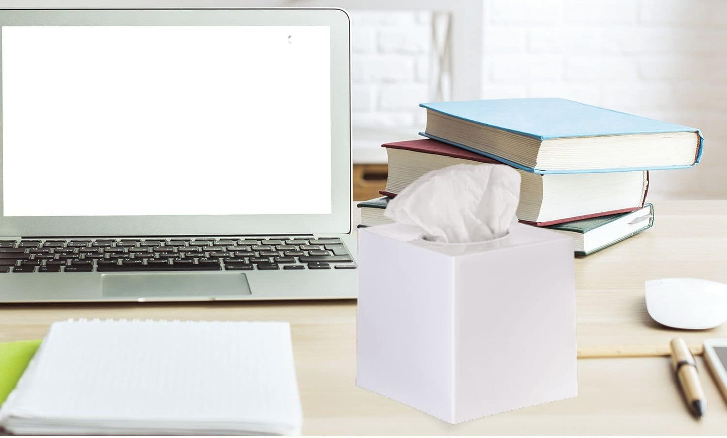 White Tissue Box Cover / 02 White / Set of 2