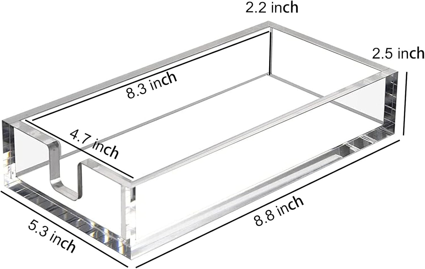 Acrylic Napkin Holder / Clear / 9 x 5.5
