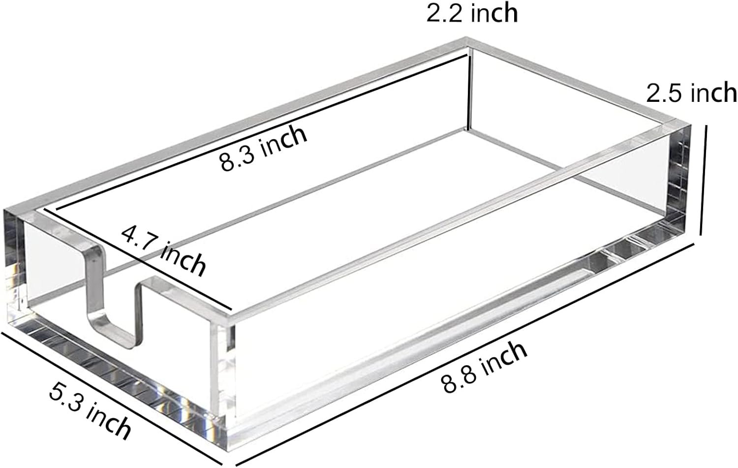 Acrylic Napkin Holder / Clear / 9 x 5.5