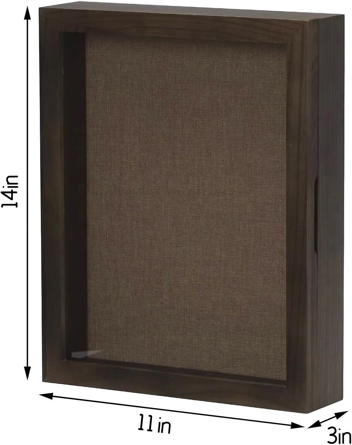 Deep Shadow Box Frame 11x14, Hinged Shadow Box with Door, Front Opening Shadow Boxes Display Cases for Collectibles