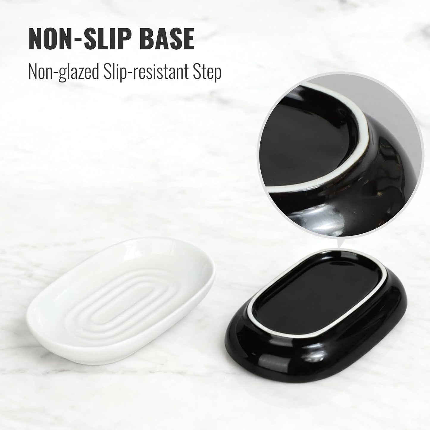 Minimalist Bar Soap Holder / White