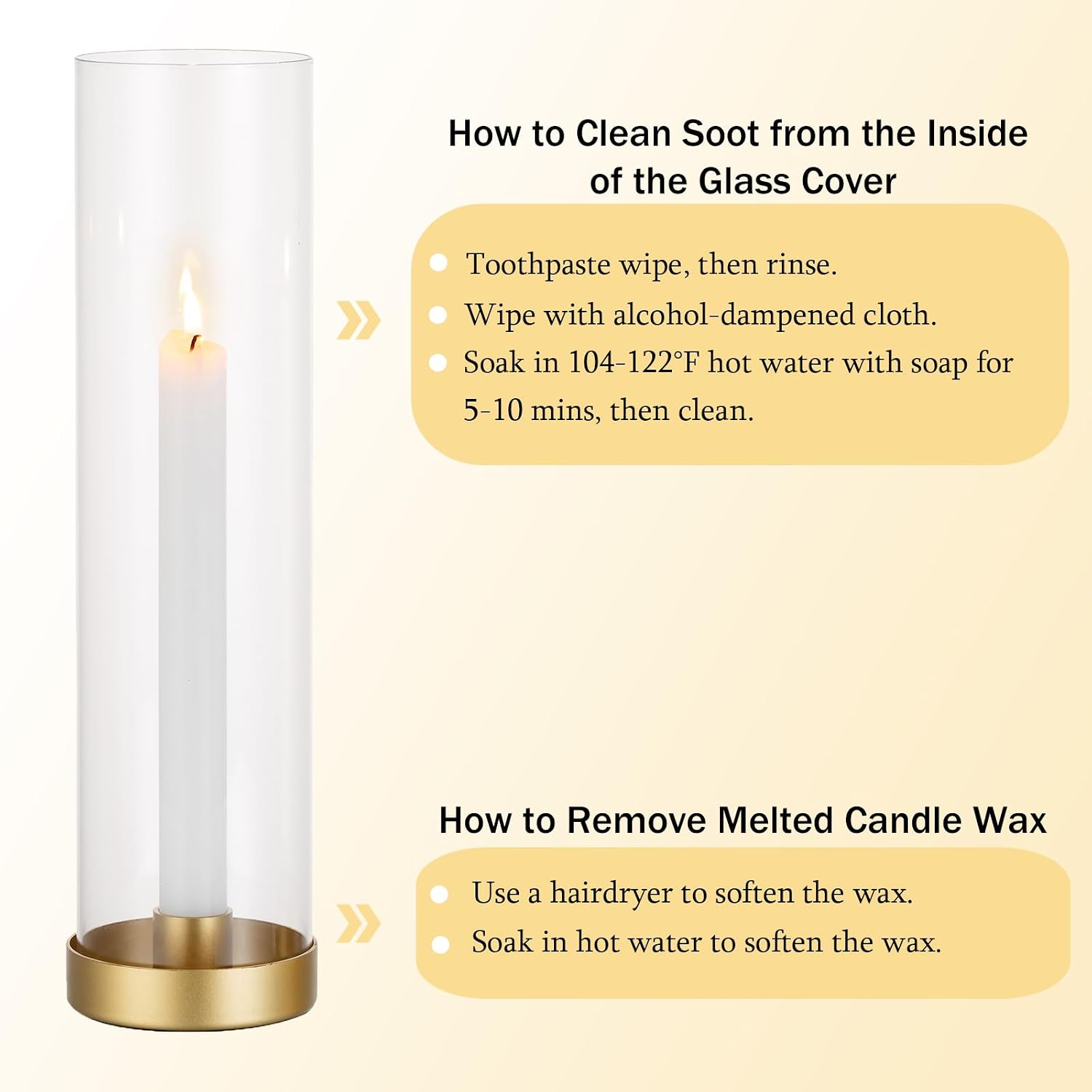 Romadedi Hurricane Candle Holders, 12" Tall, Pack of 12, Gold | Gold Base with Clear Glass Hurricane. Windproof and