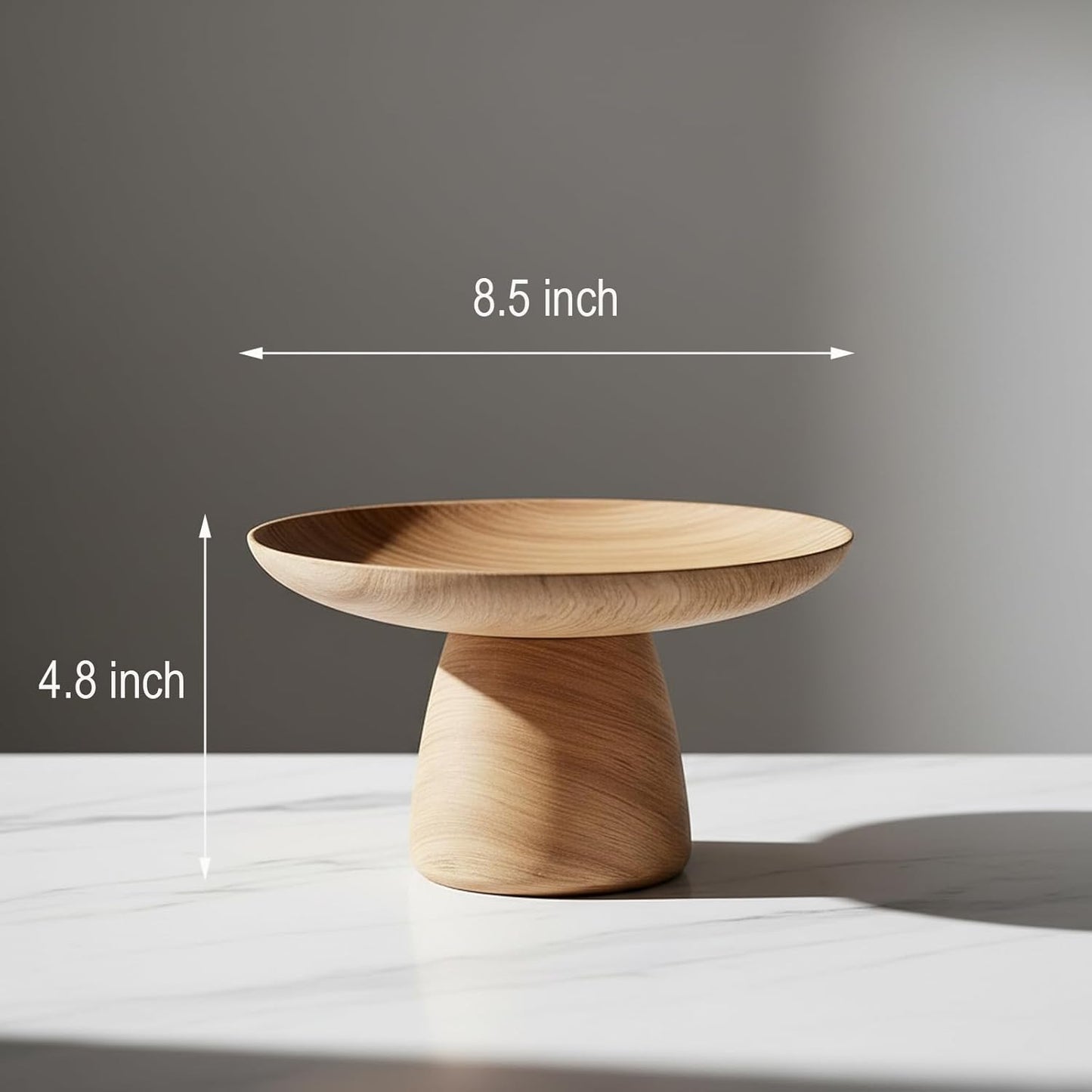 Faux Wood Decorative Bowl / Brown
