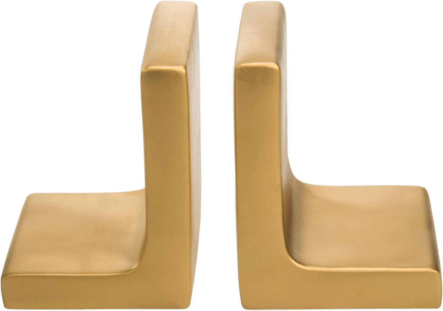 Modern Concrete Office Bookshelf Decor Bookends for Heavy Book and Textbooks / Gold