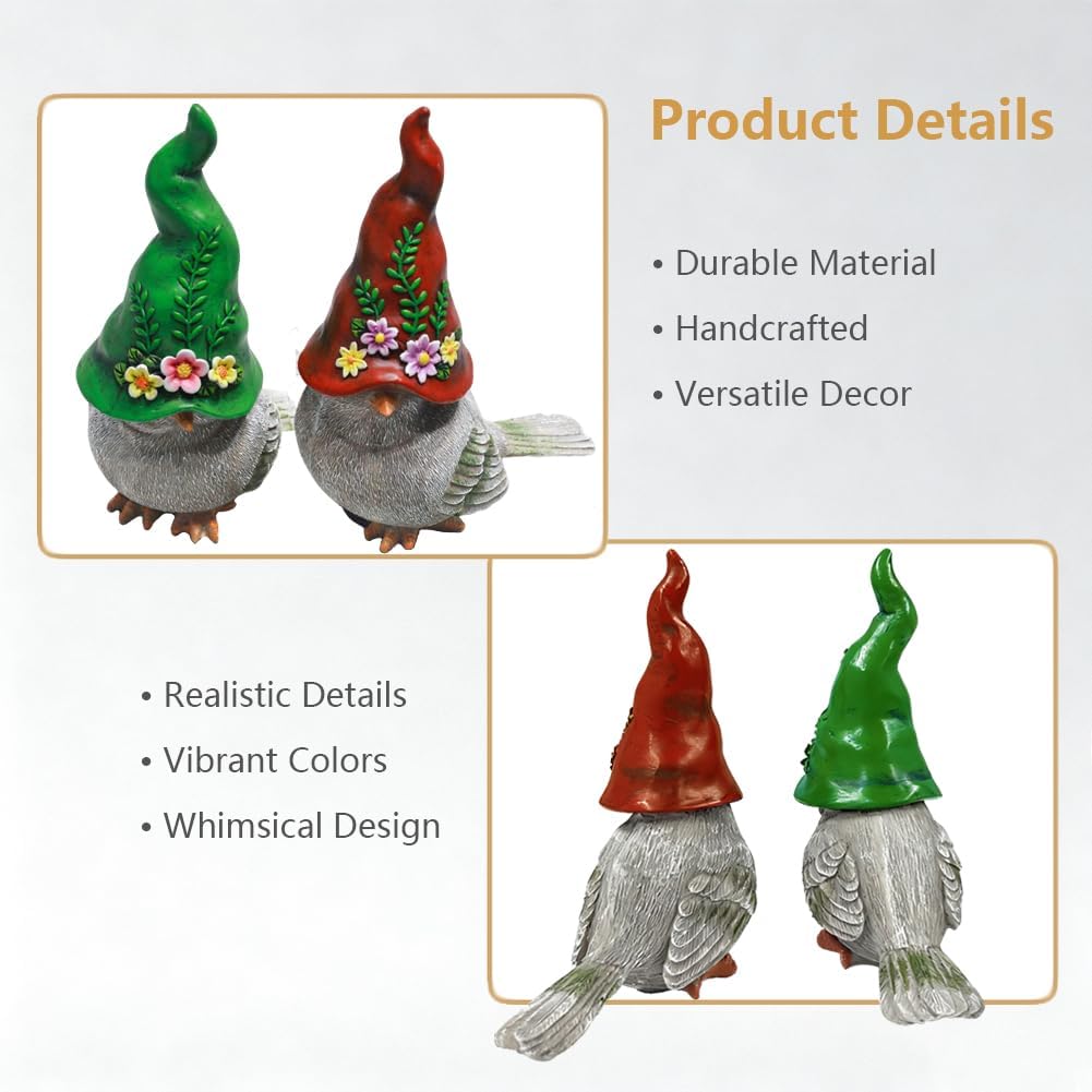 Bird Statues Bird Sculptures Garden Decor Bird Figurines Home Decor Decorative Bird / Set of 2