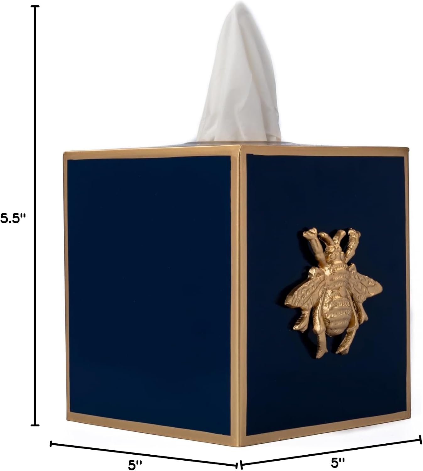 Decorative Tissue Box Holder / Navy Bee / Regency
