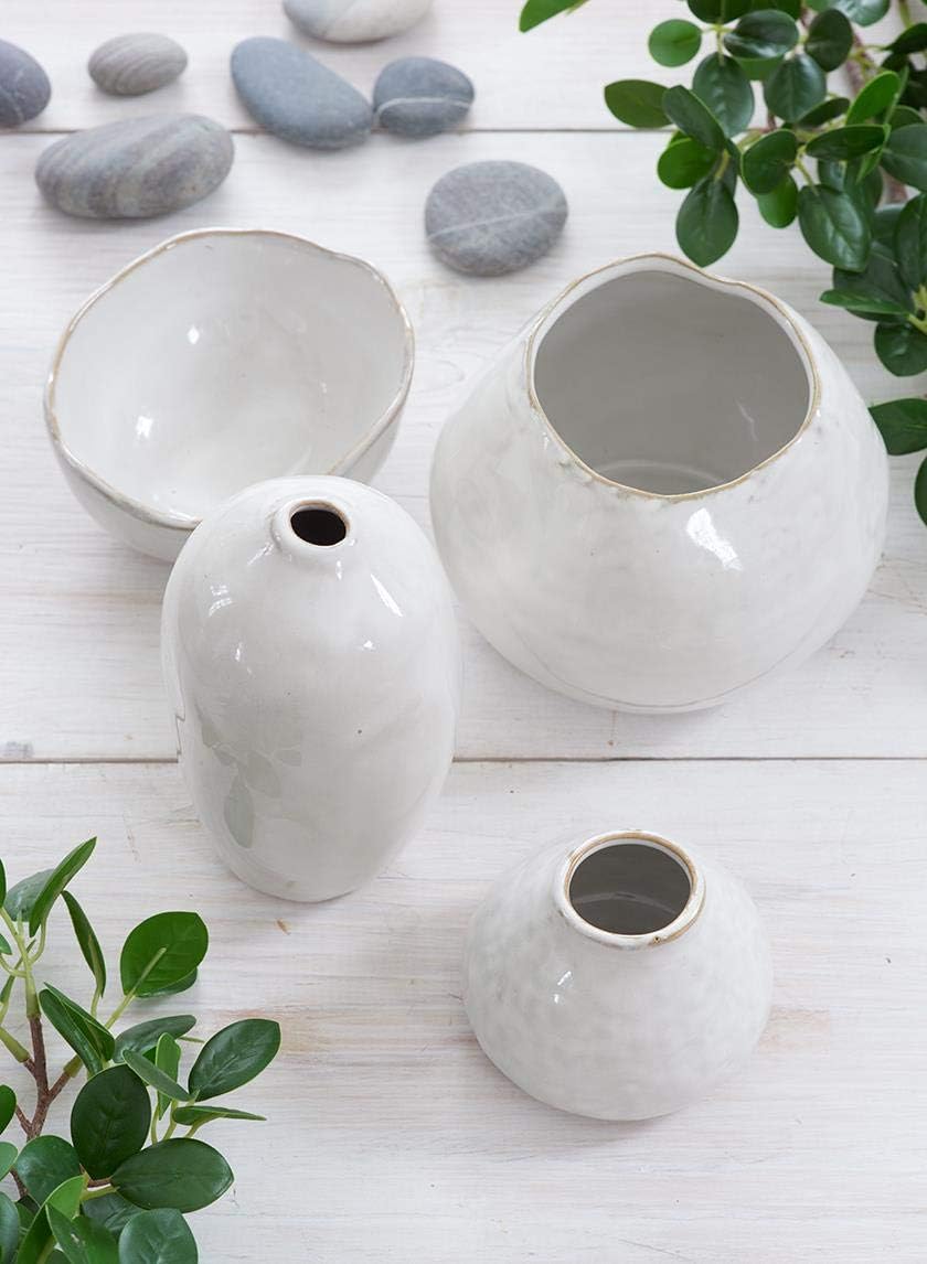 Free-Form Glazed Ceramic Bud Vase / 5.5" Glazed Bud Vase / Set of 4