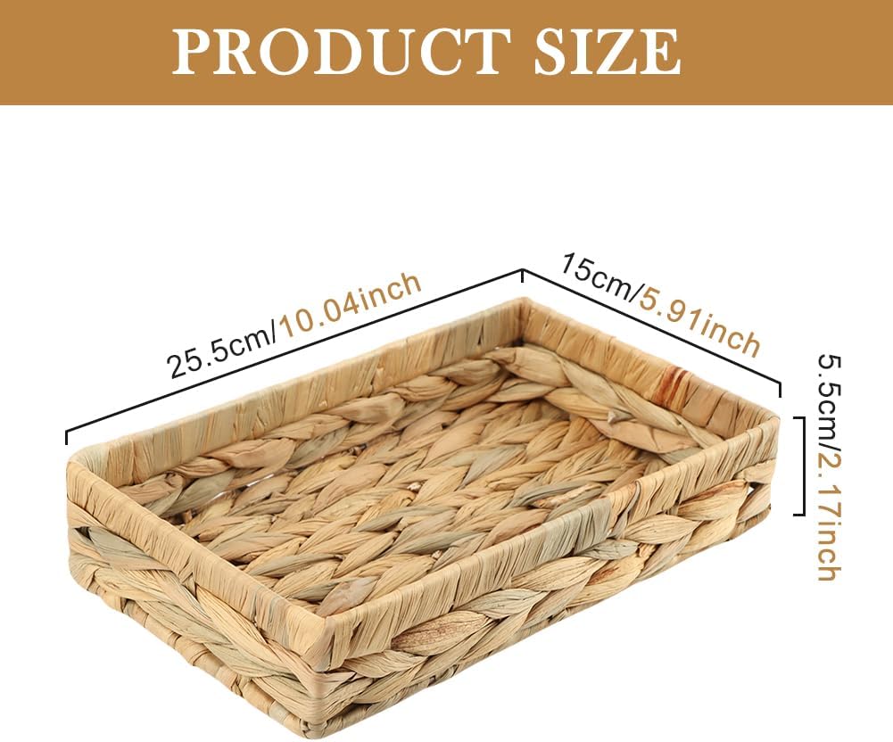 Wicker & Rattan Serving Tray / Wood