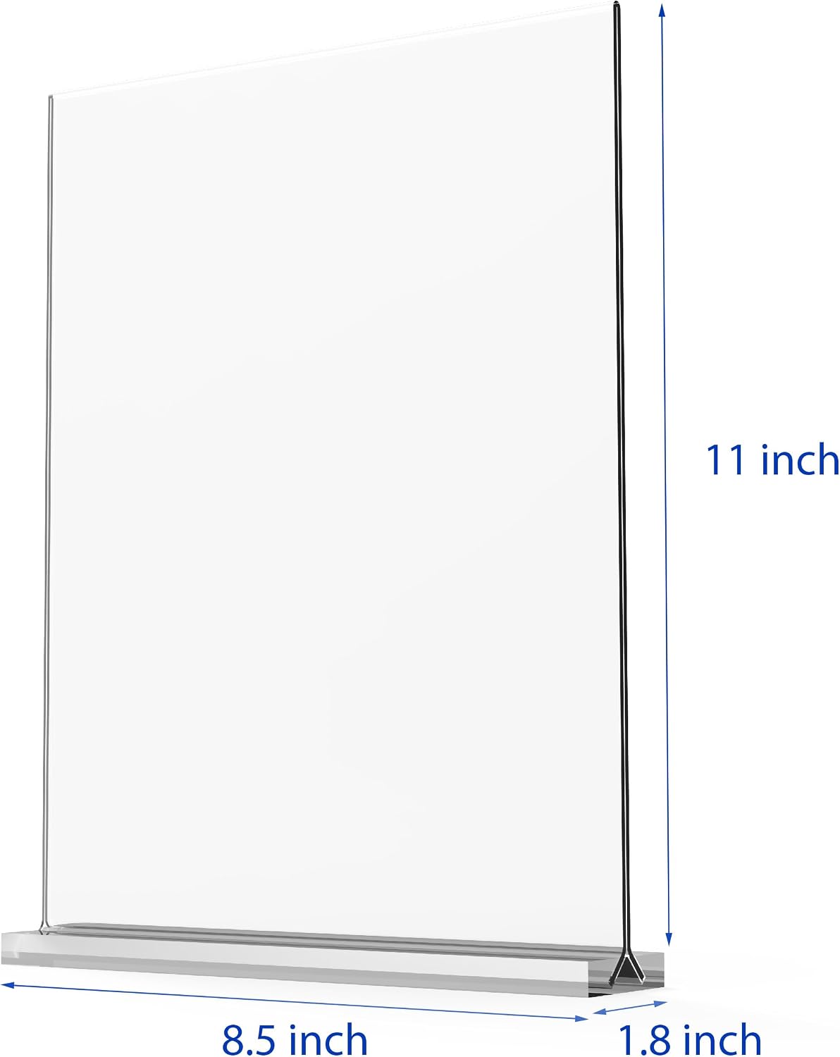 Acrylic Sign Holder Vertical Double-Sided Display Optional Horizontal / 8.5*11 / 8.5 x 11 / Set of 3