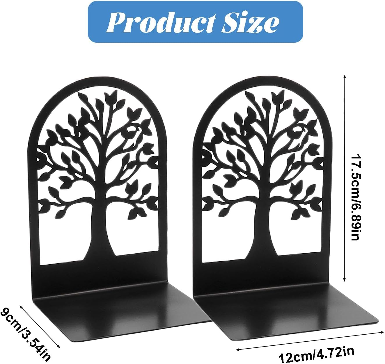 Modern Metal Tree Book Ends
