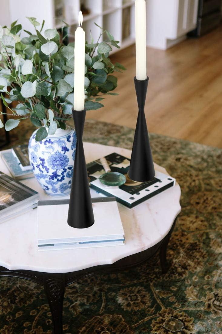 Vixdonos Taper Candlestick Holders Metal Candle Holders Set of 3 Table Decorative Candle Stand for Wedding, Dinning