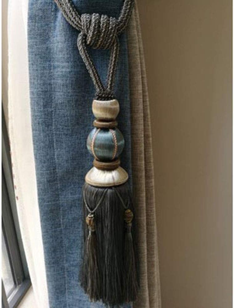 Paired Lantern Single Hanging Ball Tassels Curtains Buckle Sling Binding Lantern Tiebacks Handcrafted Braided Buckle