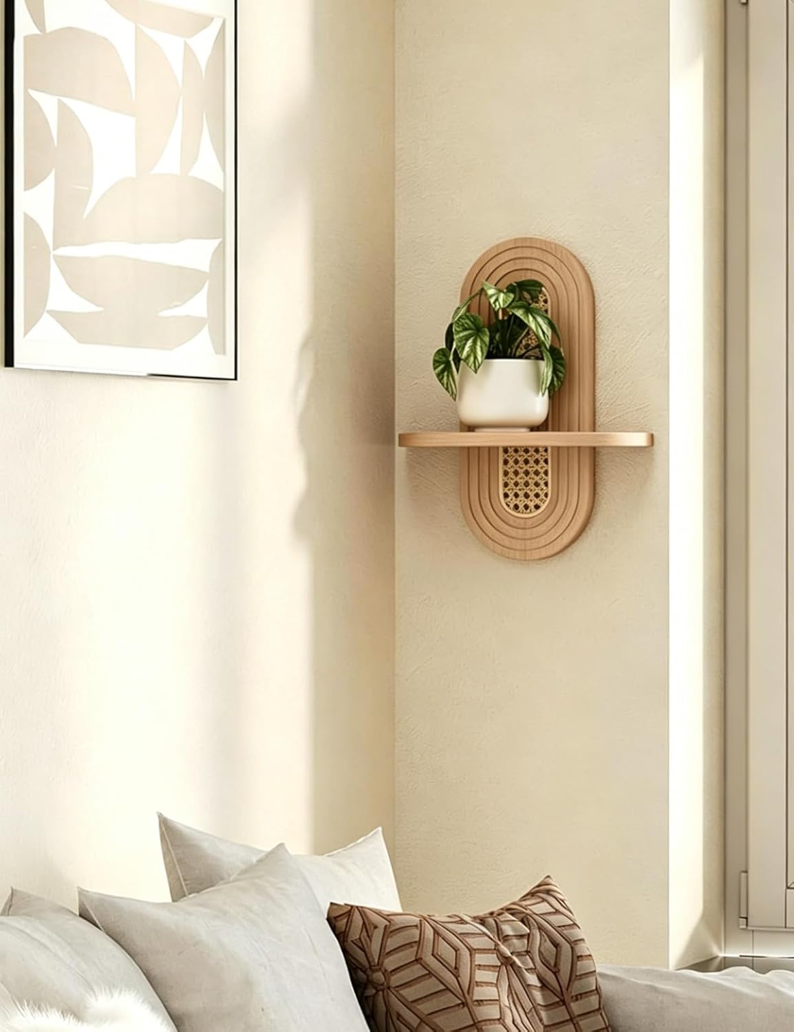Boho Shelves Wall Decor / Natural / Set of 2