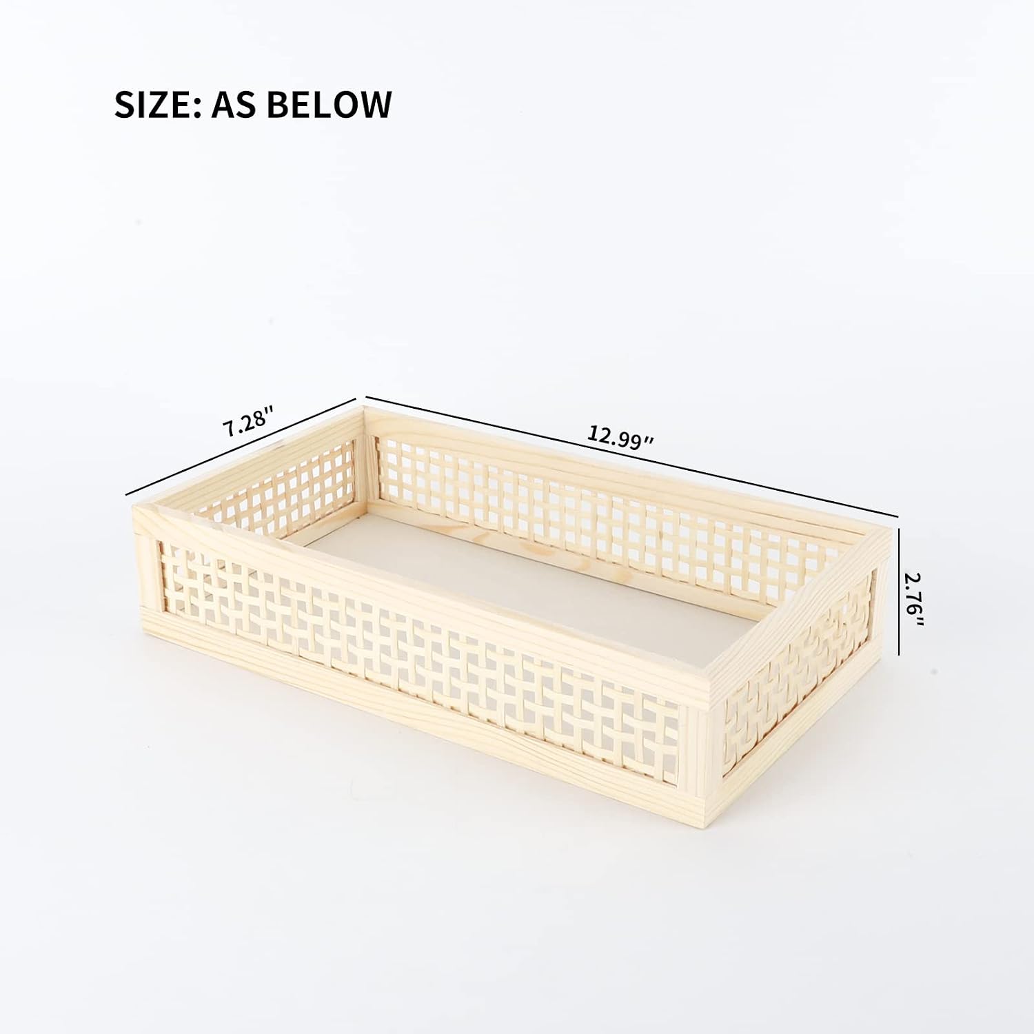 Rectangular Wooden Bamboo Serving Tray / Rectangular Bamboo