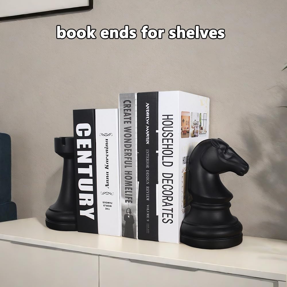 Unique Bookends Decor / Black