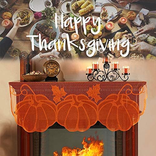 Fall Thanksgiving Decorations Mantle Scarf for Fireplace 20 x 60 Inch