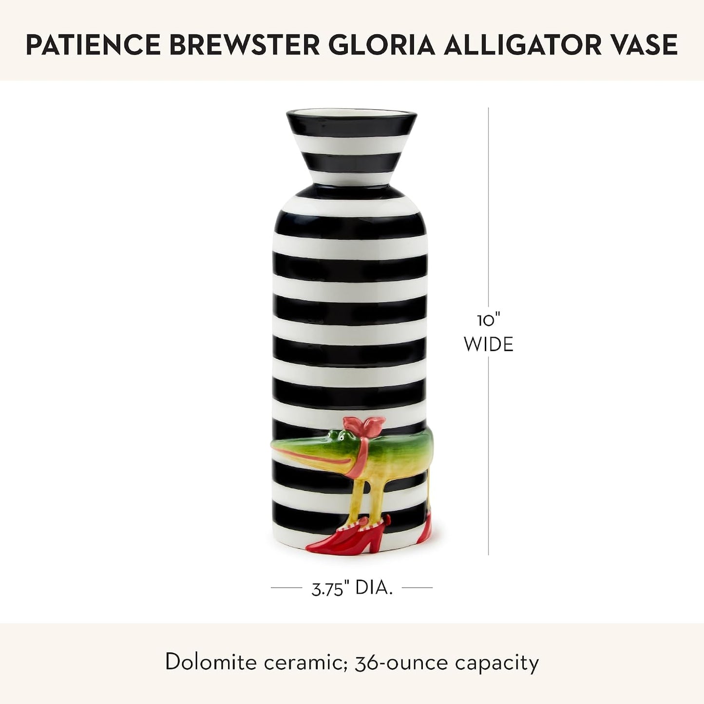 Decorative Ceramic Vase / Patience Brewster Gloria Alligator Vase