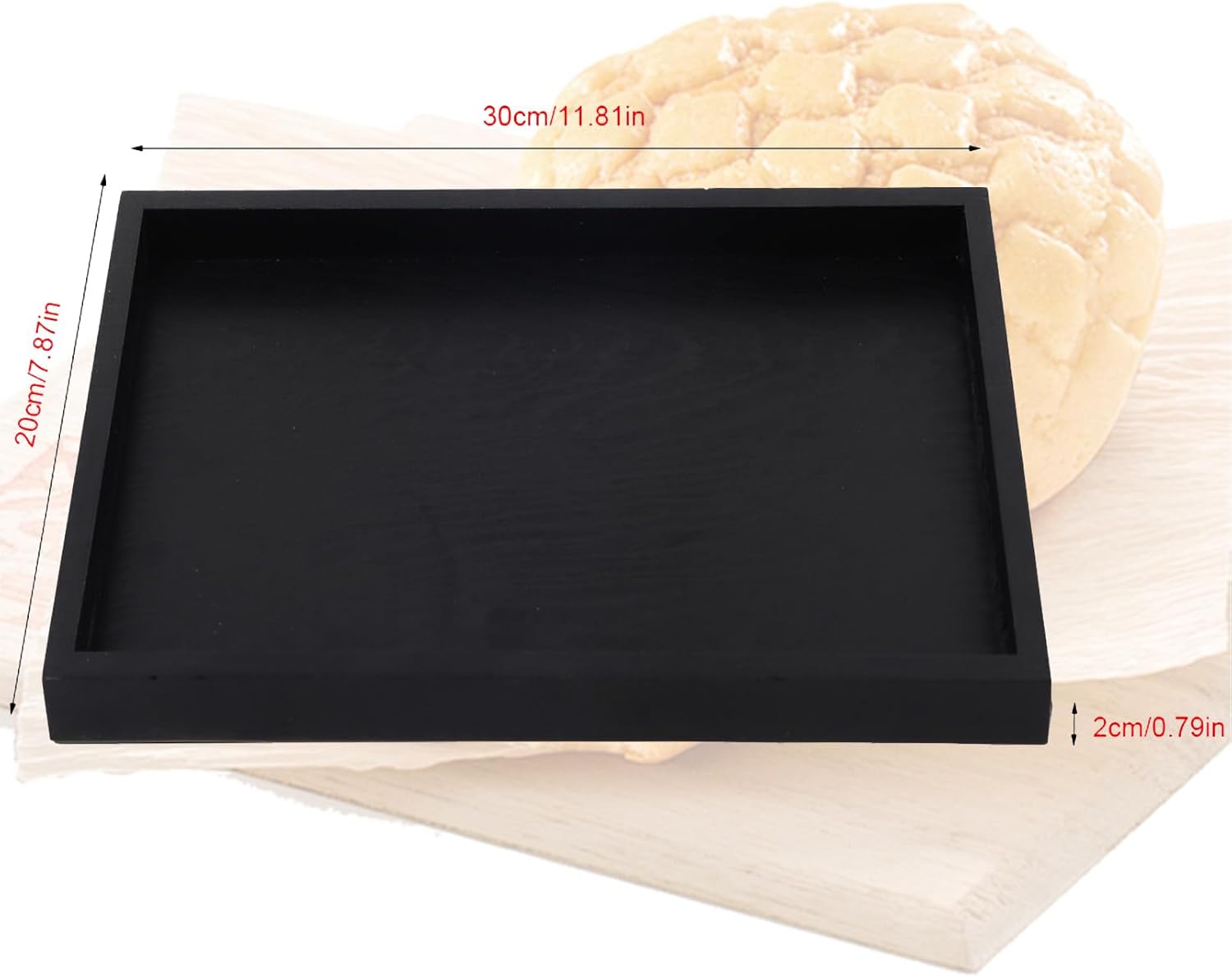Rectangular Wooden Serving Tray / 8.7 x 4.7 x 0.8