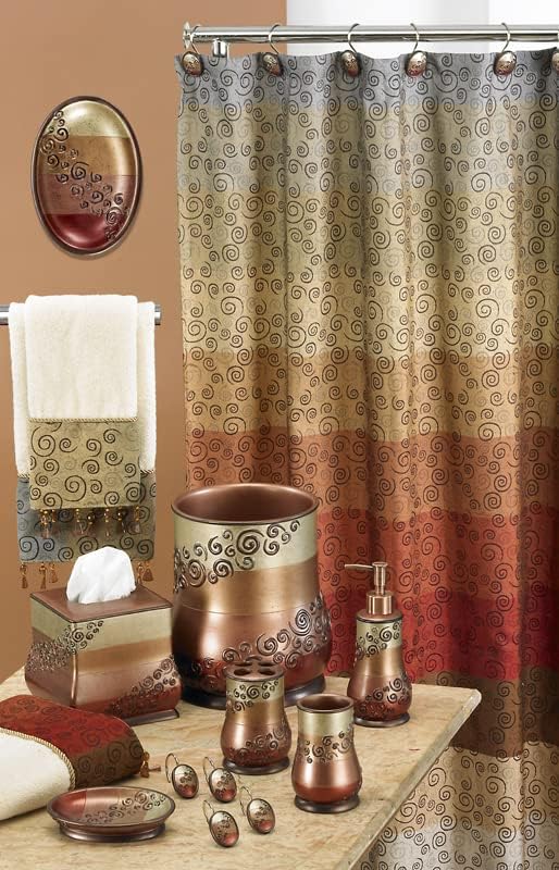 Zahari Home 4pc Miramar Bathroom Accessories Sets Lotion Pump, Tumbler, Tooth Brush Holder and Soap Dish Unique Design