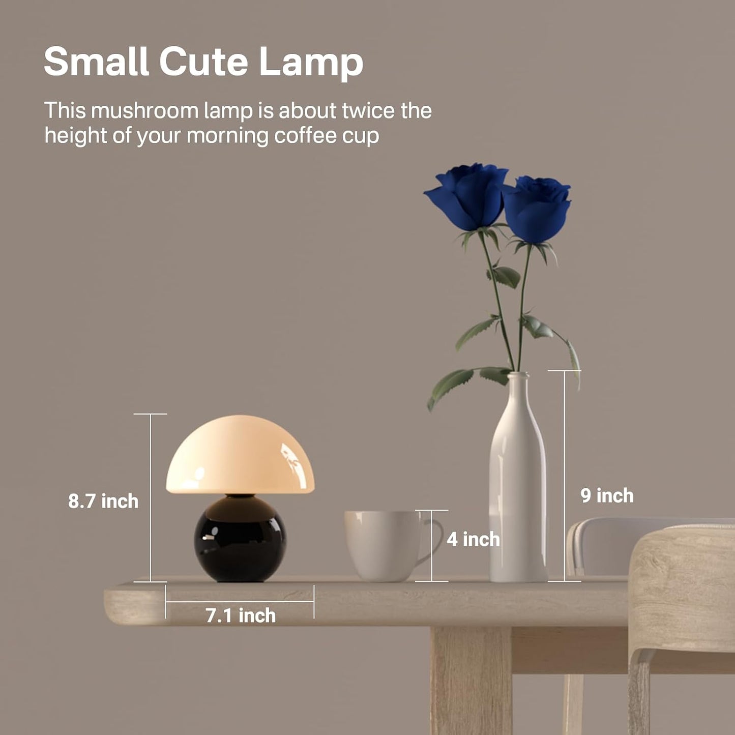 Mushroom Lamp Table Lamp / Black