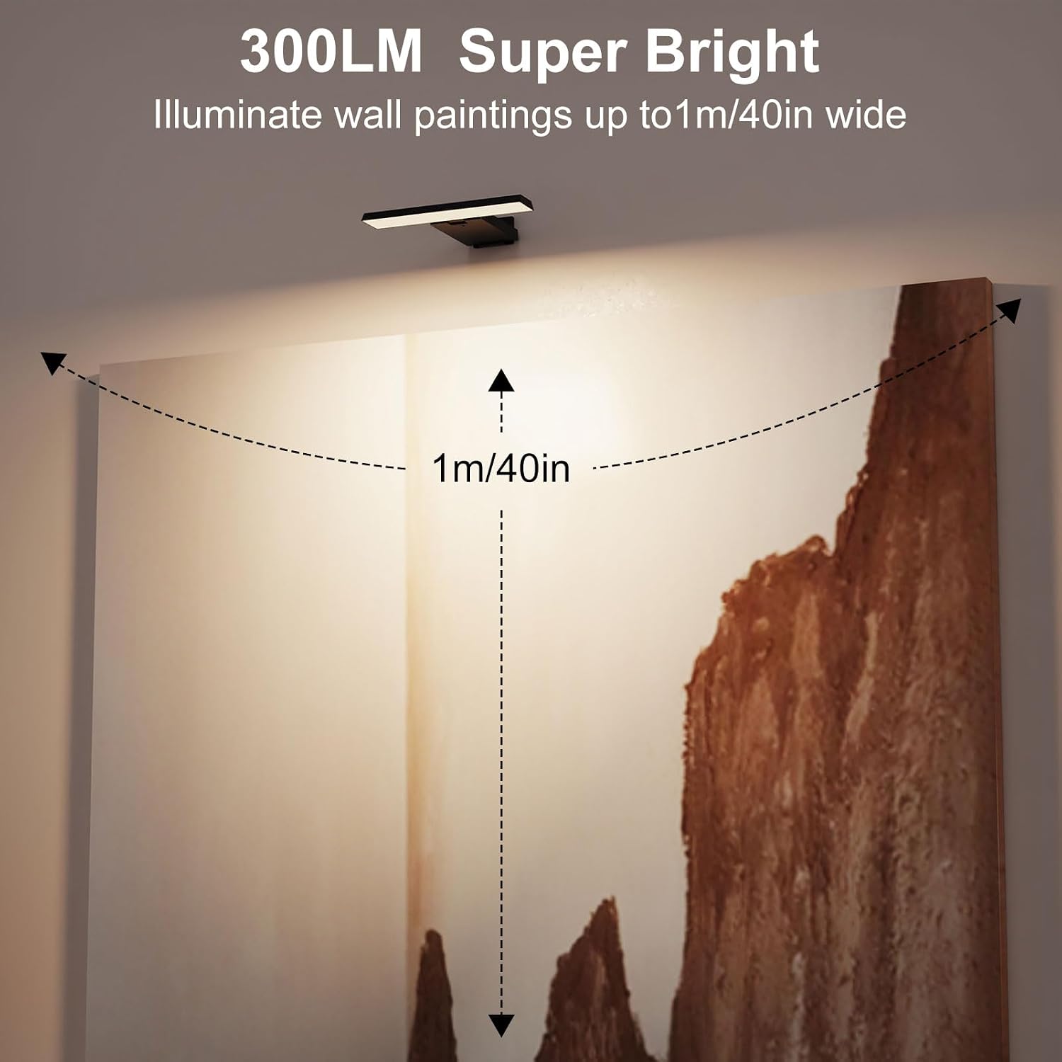 Koopala LED Picture Lights Set of 2, Cordless Painting Lamps with 6000mAH | Rechargeable Battery Powered, CRI≥95, 5