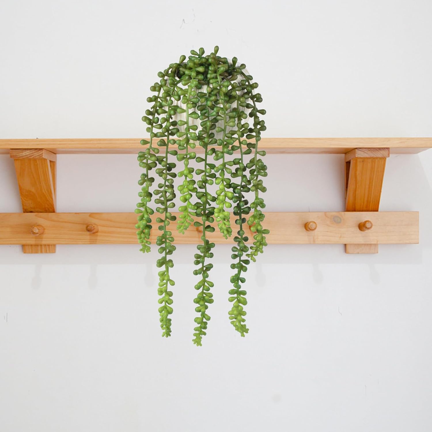 Succulents Plants Artificial / Ceramic Pot Artificial Faux String of Pearls Suitable