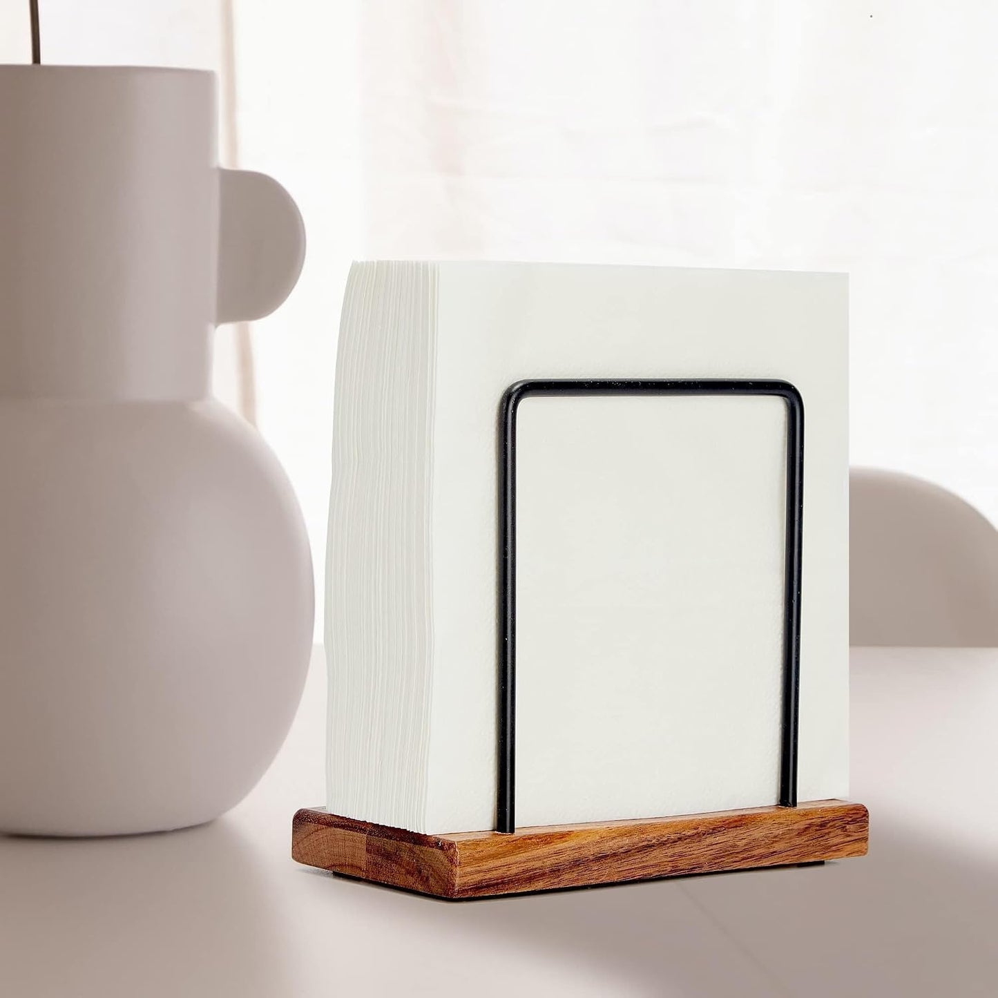 Napkins Holder / Standing Napkin Holder / Acacia Wood
