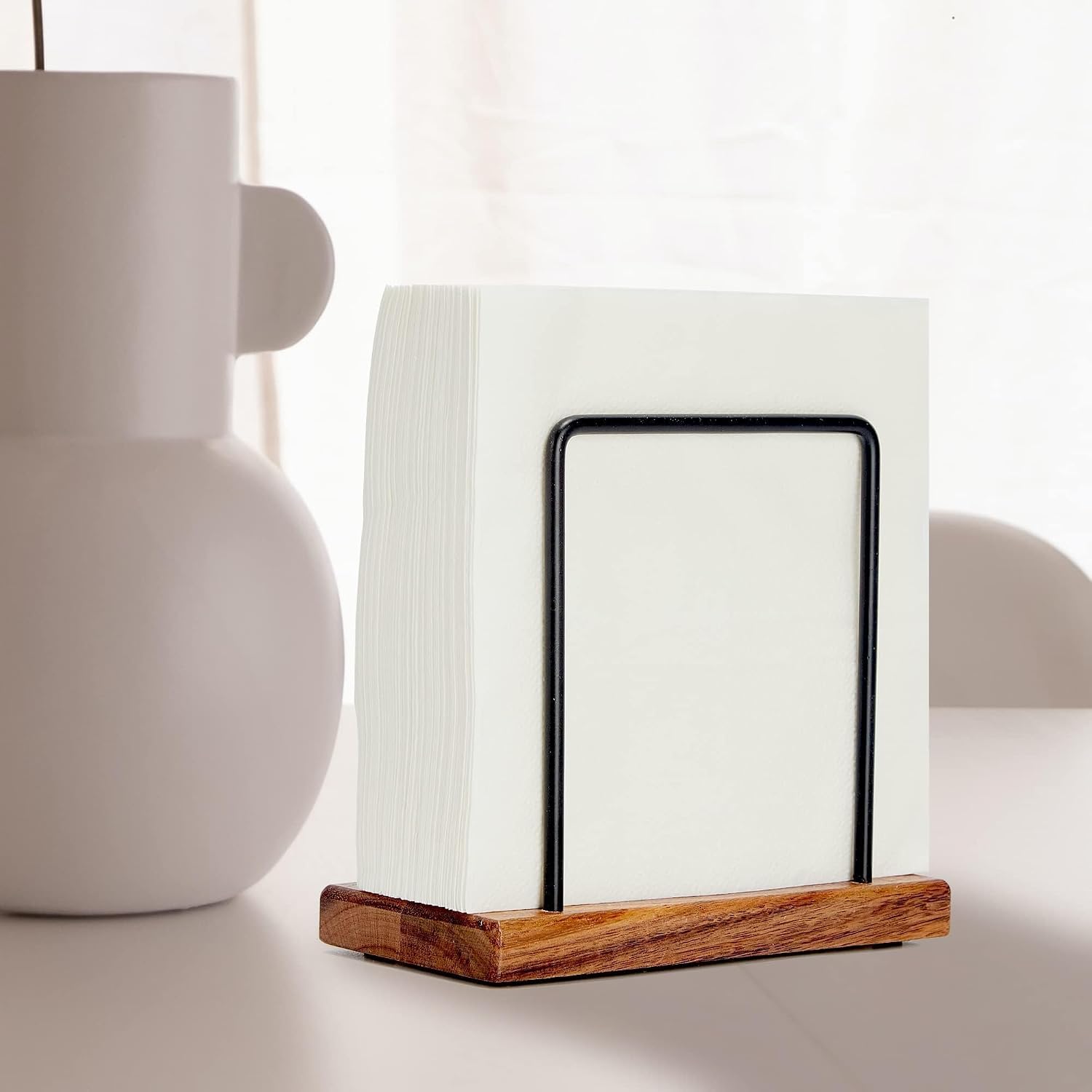 Napkins Holder / Standing Napkin Holder / Acacia Wood